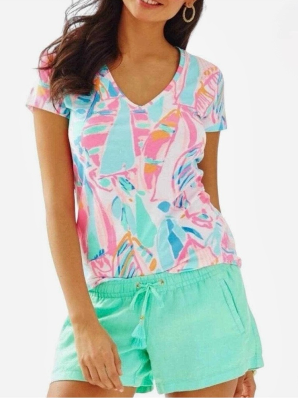 Lilly Pulitzer Michele Out to Sea Sailboat T Shirt SUMMER CLEARANCE